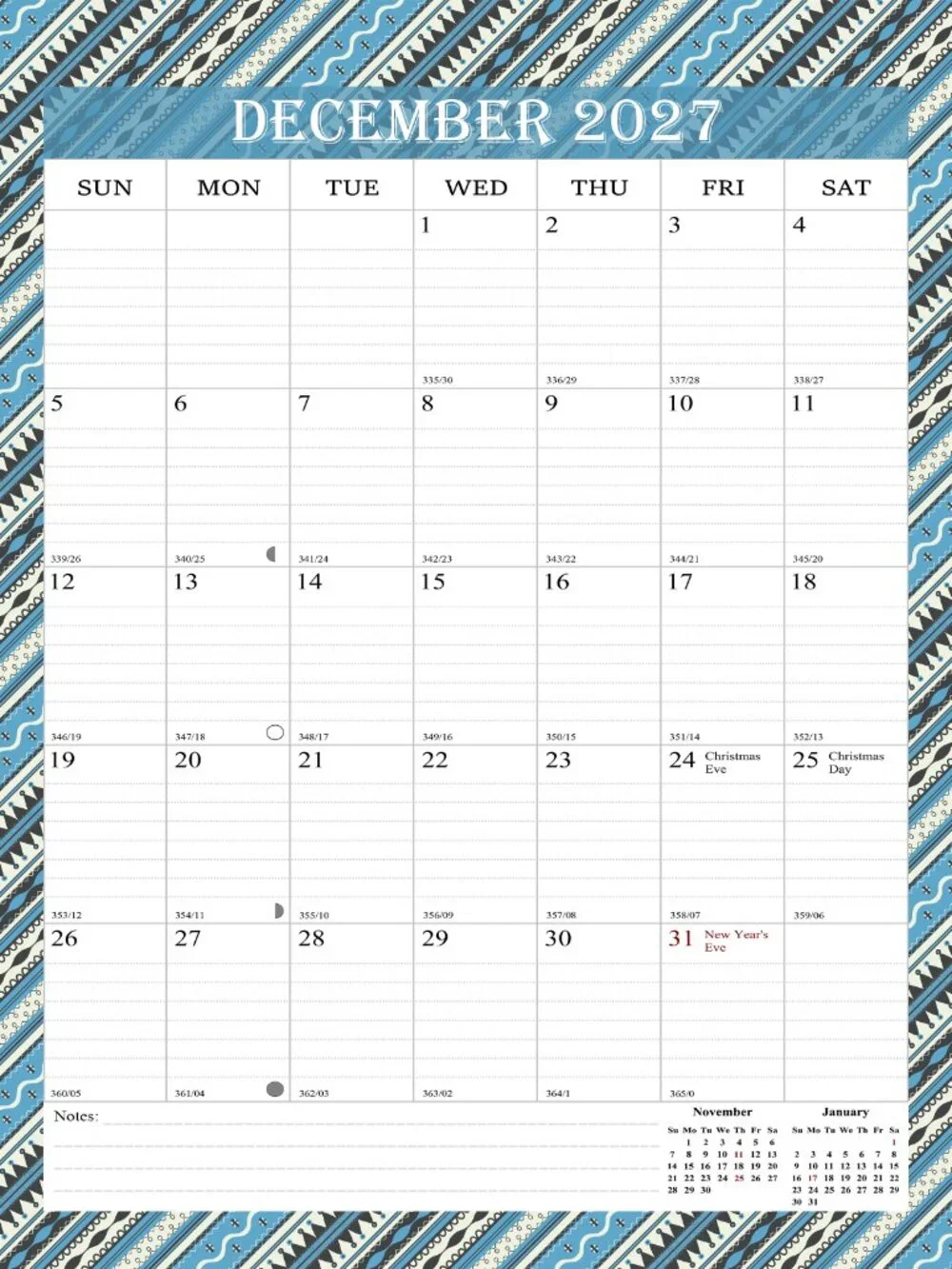 2026-2027 Wall Calendar Spiral-bound Twin-Wire Binding - 18 Months 8.5